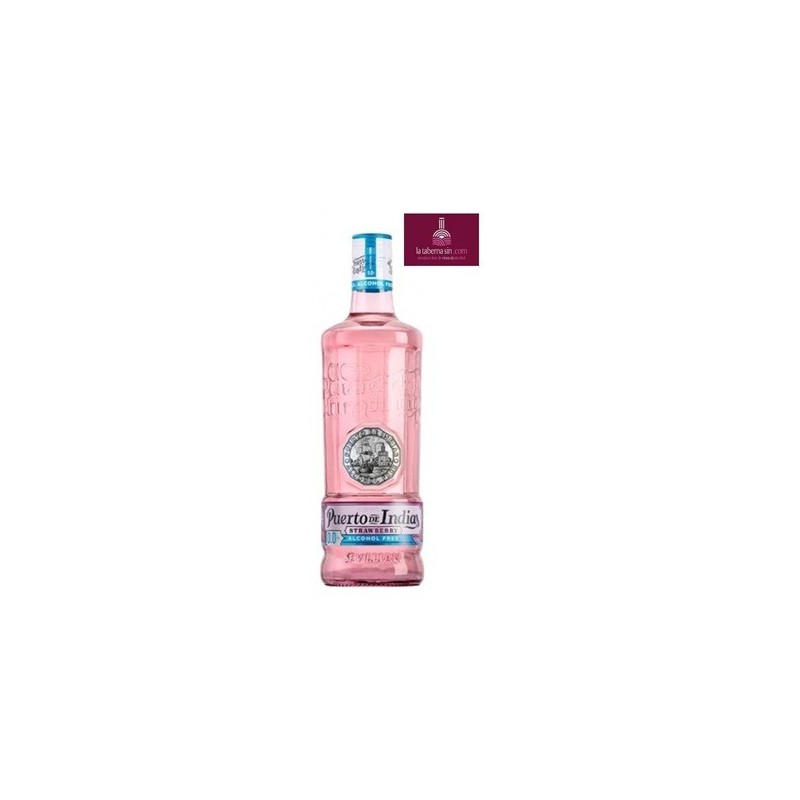 Gin Puerto De Indias Strawberry Sin Alcohol 0,0, ginebra sin alcohol.