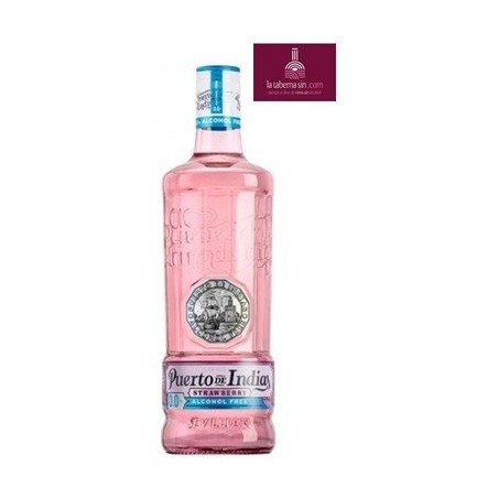 Gin Puerto De Indias Strawberry Sin Alcohol 0,0, ginebra sin alcohol.