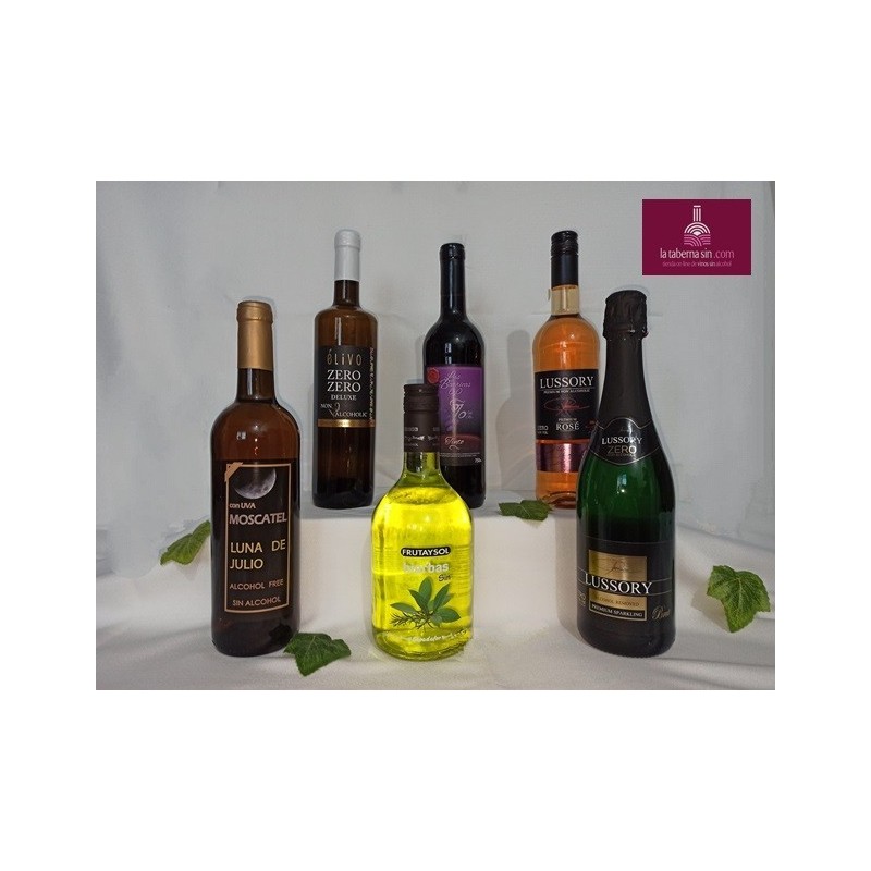 vinos y bebidas sin alcohol, lote de vinos sin alcohol, productos 0,0