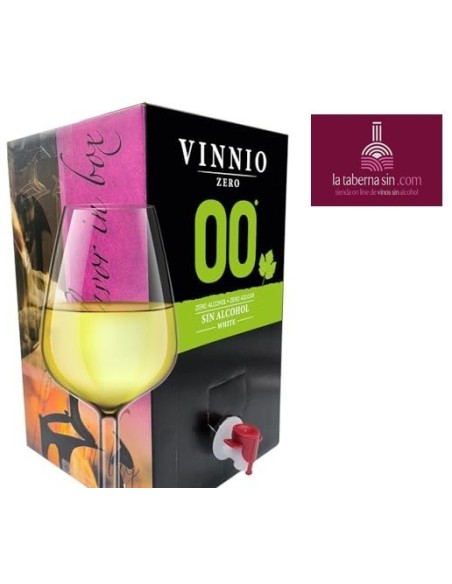 Vinnio zero blanco vino sin alcohol y sin azúcar , 0,0 bajo en calorías