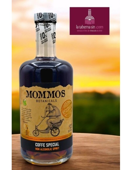 mommos coffe especial, licor de café sin alcohol y sin azúcar, 0,0