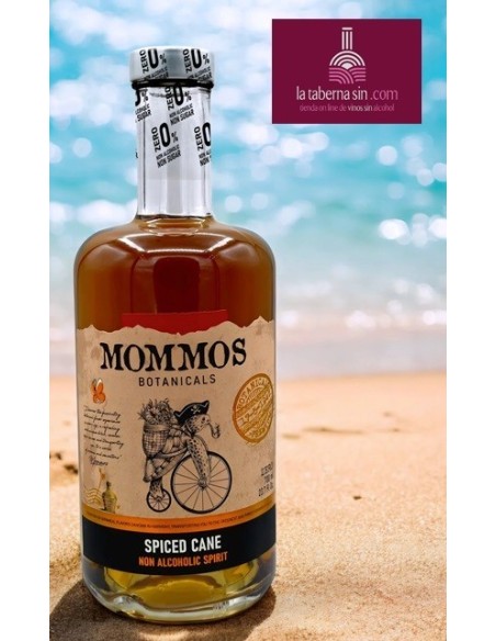MOMMOS RON SPICED CANE, alternativa al ron sin alcohol, licores sin