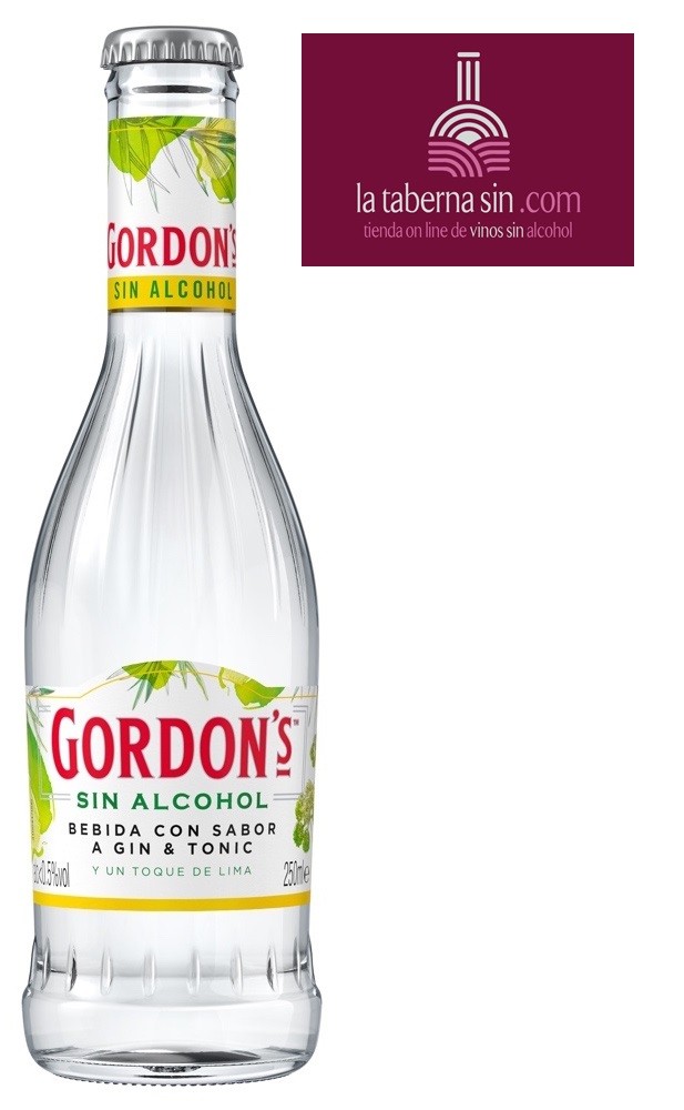 Gordon,s sin alcohol lima, gin tonic sin alcohol, ginebra sin.