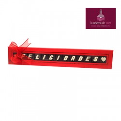 Estuche bombones letras '♥ Felicidades ♥' 82g