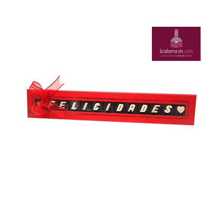 Estuche bombones letras '♥ Felicidades ♥' 82g