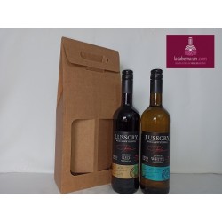 ESTUCHE DE REGALO PARA 2 BOTELLAS DE VINO.